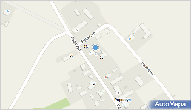 Pęperzyn, Pęperzyn, 23, mapa Pęperzyn