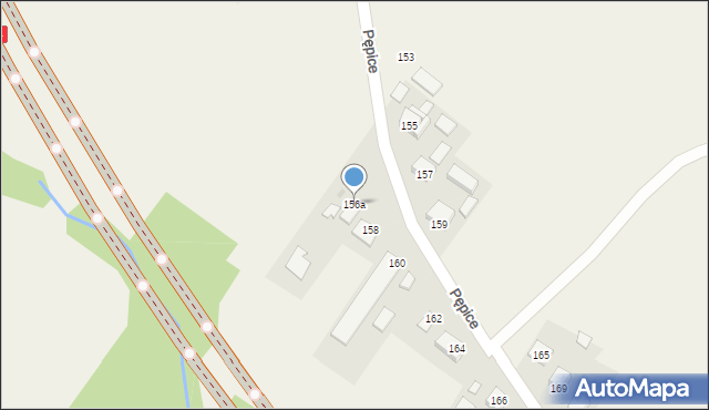 Pępice, Pępice, 156a, mapa Pępice