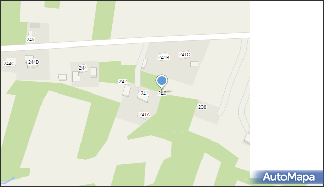 Pępice, Pępice, 240, mapa Pępice