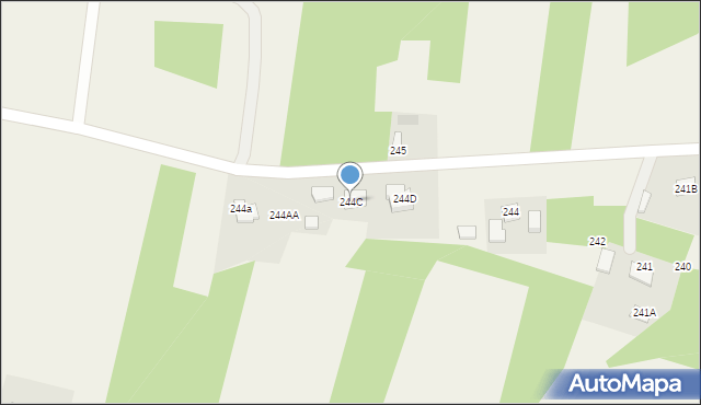 Pępice, Pępice, 244C, mapa Pępice