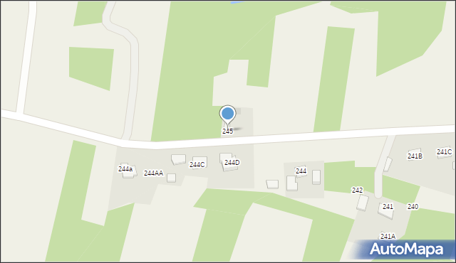 Pępice, Pępice, 245, mapa Pępice