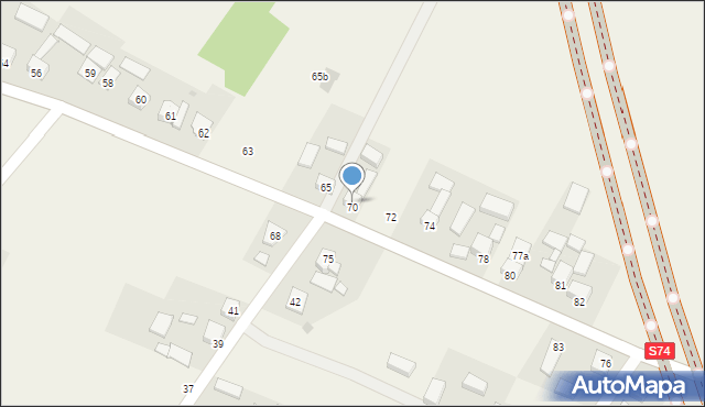 Pępice, Pępice, 70, mapa Pępice