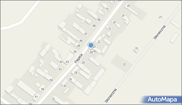 Pępice, Pępice, 24, mapa Pępice
