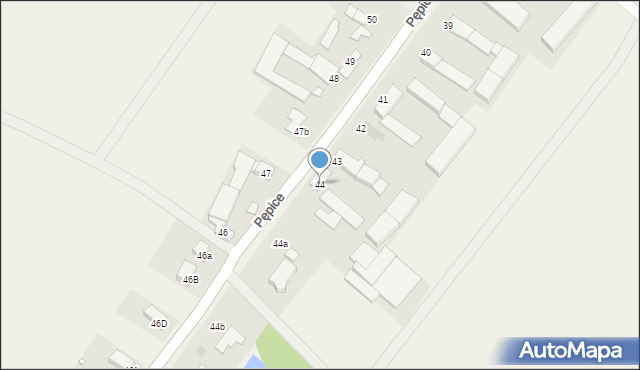 Pępice, Pępice, 44, mapa Pępice