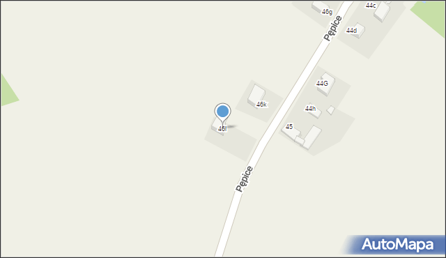 Pępice, Pępice, 46l, mapa Pępice