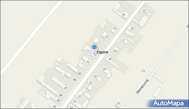 Pępice, Pępice, 71, mapa Pępice