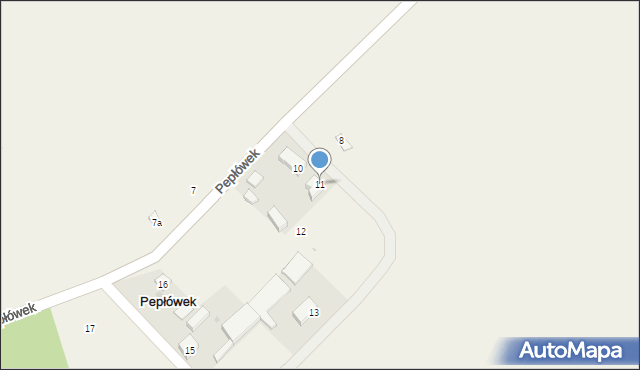 Pepłówek, Pepłówek, 11, mapa Pepłówek