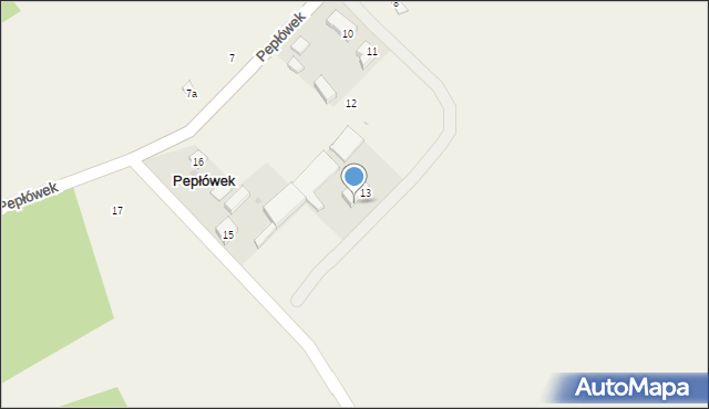 Pepłówek, Pepłówek, 14, mapa Pepłówek