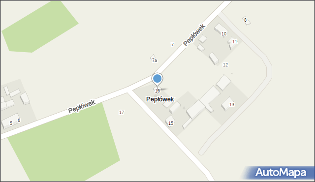 Pepłówek, Pepłówek, 16, mapa Pepłówek