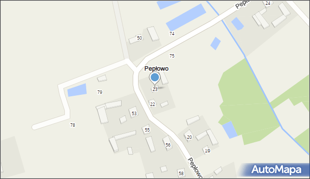 Pepłowo, Pepłowo, 23, mapa Pepłowo