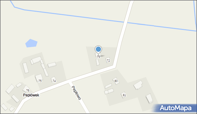 Pepłowo, Pepłowo, 73, mapa Pepłowo