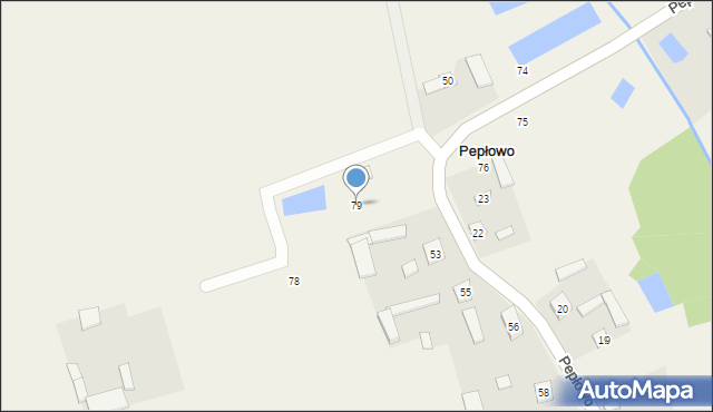 Pepłowo, Pepłowo, 79, mapa Pepłowo