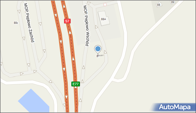 Pepłowo, Pepłowo, 87, mapa Pepłowo