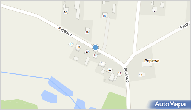 Pepłowo, Pepłowo, 14, mapa Pepłowo