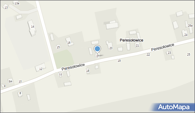 Peresołowice, Peresołowice, 17, mapa Peresołowice