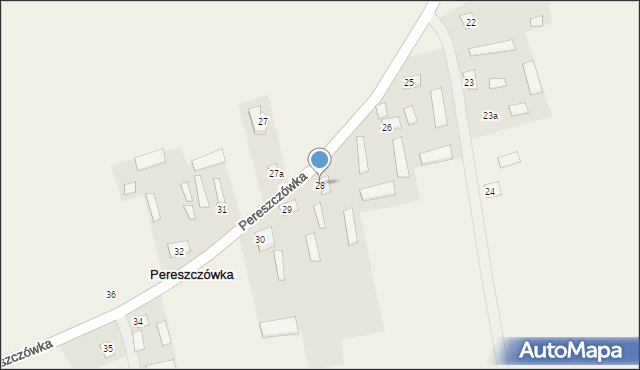 Pereszczówka, Pereszczówka, 28, mapa Pereszczówka