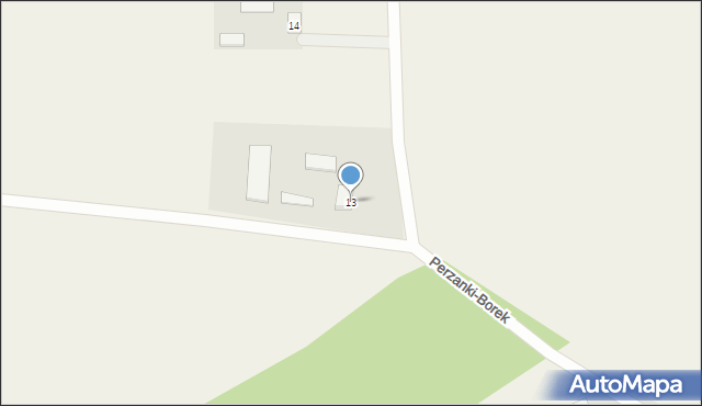 Perzanki-Borek, Perzanki-Borek, 13, mapa Perzanki-Borek