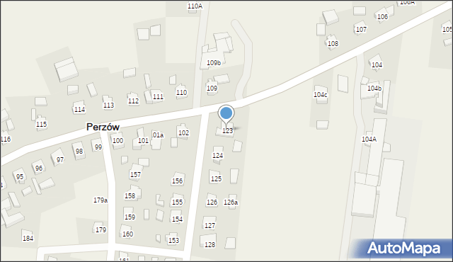 Perzów, Perzów, 123, mapa Perzów