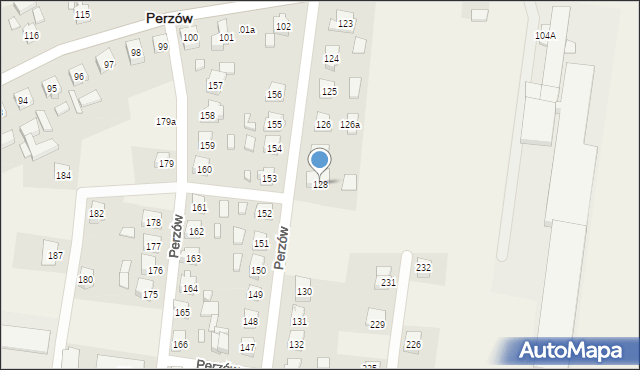 Perzów, Perzów, 128, mapa Perzów