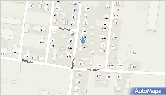 Perzów, Perzów, 135, mapa Perzów