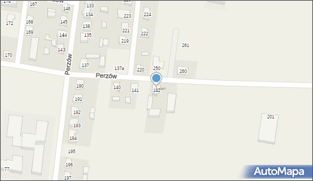 Perzów, Perzów, 142, mapa Perzów