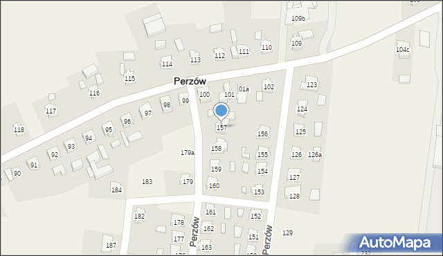 Perzów, Perzów, 157, mapa Perzów