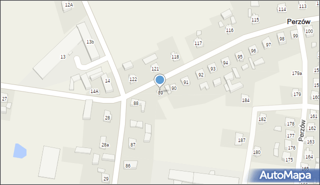 Perzów, Perzów, 89, mapa Perzów