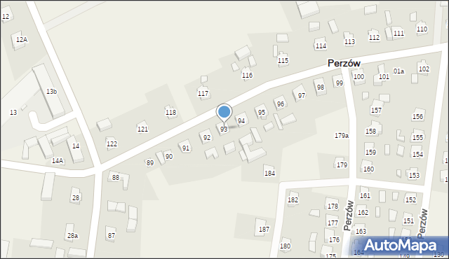 Perzów, Perzów, 93, mapa Perzów