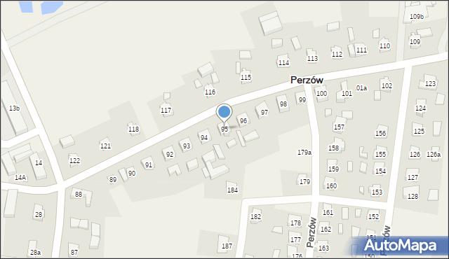 Perzów, Perzów, 95, mapa Perzów