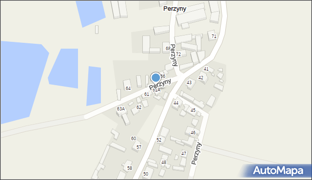 Perzyny, Perzyny, 61A, mapa Perzyny