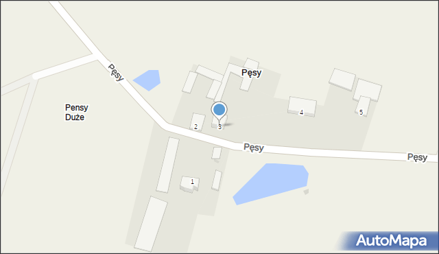 Pęsy, Pęsy, 3, mapa Pęsy