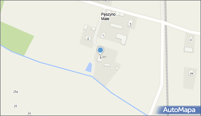 Pęszyno, Pęszyno, 9, mapa Pęszyno