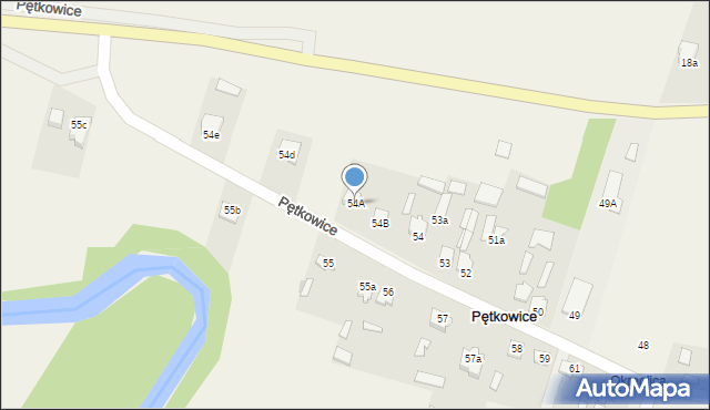 Pętkowice, Pętkowice, 54A, mapa Pętkowice