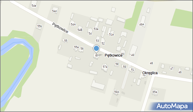 Pętkowice, Pętkowice, 57, mapa Pętkowice