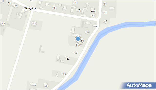 Pętkowice, Pętkowice, 66A, mapa Pętkowice