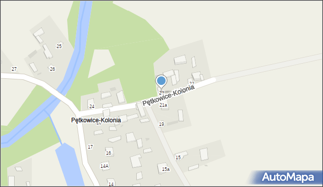 Pętkowice, Pętkowice-Kolonia, 23, mapa Pętkowice