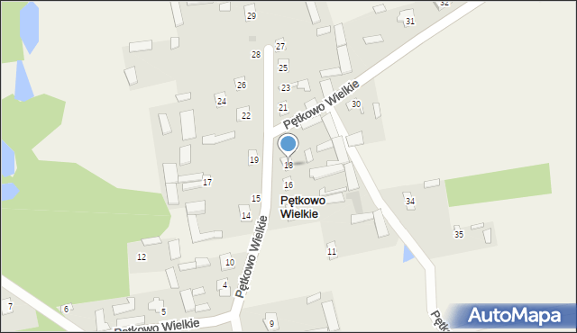 Pętkowo Wielkie, Pętkowo Wielkie, 18, mapa Pętkowo Wielkie