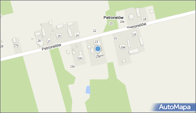 Petronelów, Petronelów, 23a, mapa Petronelów