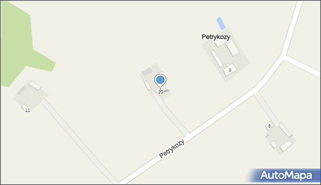 Petrykozy, Petrykozy, 10, mapa Petrykozy