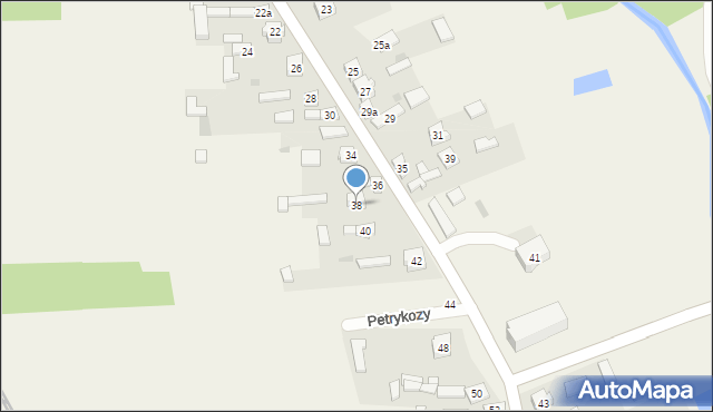Petrykozy, Petrykozy, 38, mapa Petrykozy