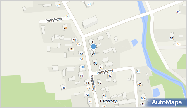 Petrykozy, Petrykozy, 49, mapa Petrykozy