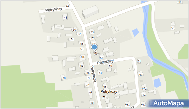 Petrykozy, Petrykozy, 53, mapa Petrykozy