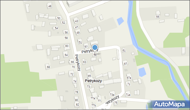 Petrykozy, Petrykozy, 59, mapa Petrykozy