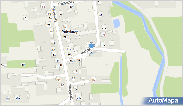 Petrykozy, Petrykozy, 75, mapa Petrykozy