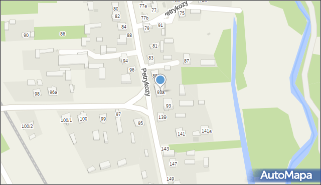 Petrykozy, Petrykozy, 93a, mapa Petrykozy