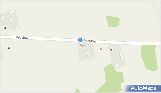 Petryłów, Petryłów, 43, mapa Petryłów