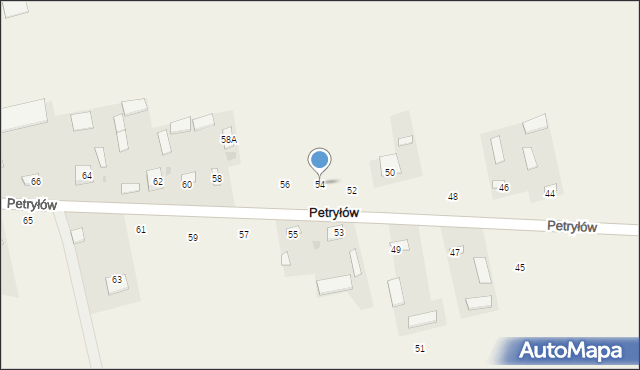 Petryłów, Petryłów, 54, mapa Petryłów