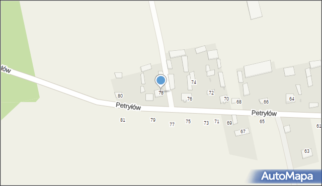 Petryłów, Petryłów, 78, mapa Petryłów