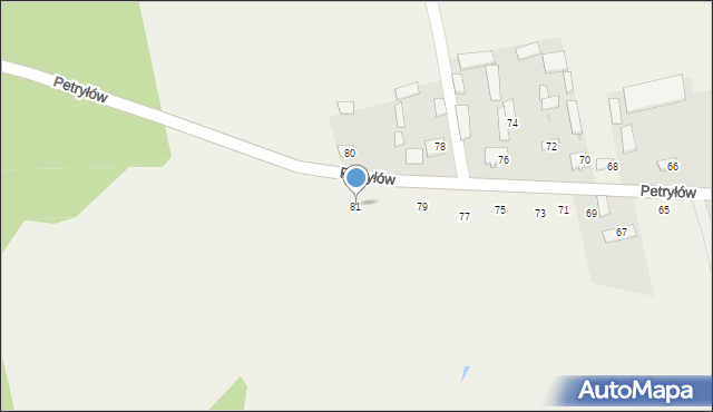 Petryłów, Petryłów, 81, mapa Petryłów
