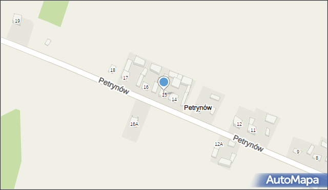 Petrynów, Petrynów, 15, mapa Petrynów